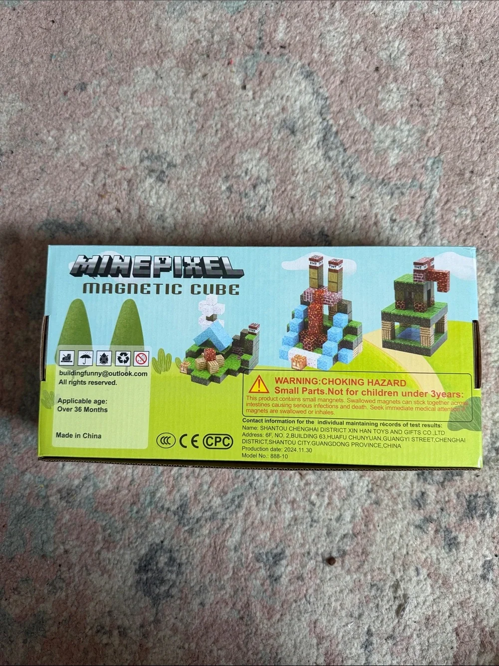 Magnetic Cube Building Set - Green